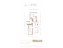 A1户型130㎡三室两厅两卫
